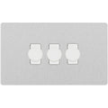 BG Evolve Brushed Steel 3G Dimmer Switch PCDBS83W Available from RS Electrical Supplies