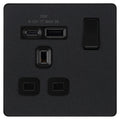 BG Evolve Matt Black 13A A+C USB Socket PCDMB21UAC18B available from RS Electrical Supplies