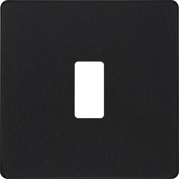 BG Evolve Matt Black 1G Grid Plate RPCDMB1B Available from RS Electrical Supplies