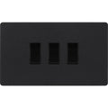 BG Evolve Matt Black 3G 2W Light Switch PCDMB432B Available from RS Electrical Supplies
