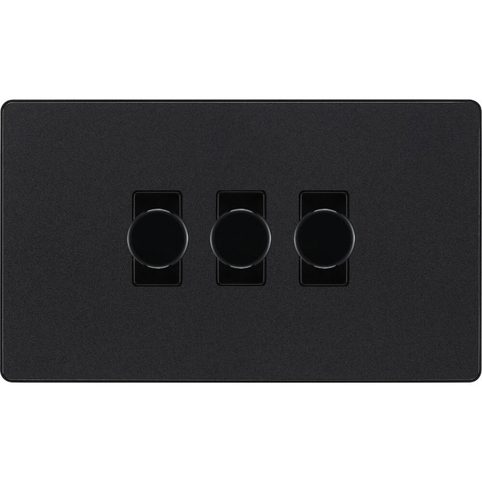 BG Evolve Matt Black 3G Dimmer Switch PCDMB83B Available from RS Electrical Supplies