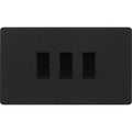 BG Evolve Matt Black 3G Intermediate Combination Switch Available from RS Electrical Supplies