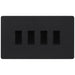 BG Evolve Matt Black 4G 2W Light Switch PCDMB44B Available from RS Electrical Supplies