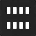 BG Evolve Matt Black 8G Grid Plate RPCDMB8B Available from RS Electrical Supplies