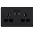 BG Evolve Matt Black 13A Double Socket 10 Pack PCDMB22B Available from RS Electrical Supplies