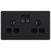 BG Evolve Matt Black 13A Double Socket 10 Pack PCDMB22B Available from RS Electrical Supplies