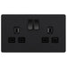 BG Evolve Matt Black 13A Double Socket 5 Pack PCDMB22B Available from RS Electrical Supplies