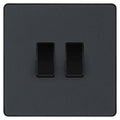 BG Evolve Matt Grey 2G Intermediate Light Switch PCDMG2GINTB Available from RS Electrical Supplies