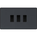 BG Evolve Matt Grey 3G 2W Light Switch PCDMG432B Available from RS Electrical Supplies