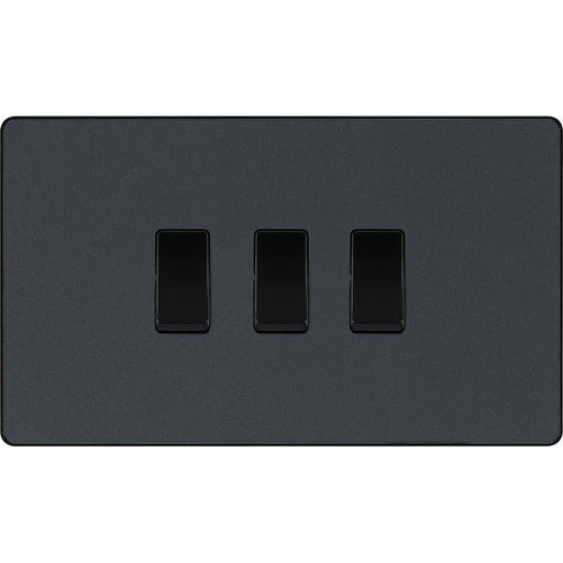 BG Evolve Matt Grey 3G 2W Light Switch PCDMG432B Available from RS Electrical Supplies