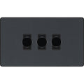BG Evolve Matt Grey 3G Dimmer Switch PCDMG83B Available from RS Electrical Supplies