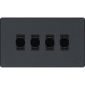 BG Evolve Matt Grey 4G Dimmer Switch PCDMG84B Available from RS Electrical Supplies