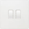 BG Evolve Pearl White 2G Intermediate Combination Switch Available from RS Electrical Supplies