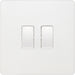 BG Evolve Pearl White 2G Intermediate Combination Switch Available from RS Electrical Supplies