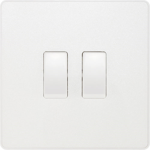 BG Evolve Pearl White 2G Intermediate Light Switch PCDCL2GINTW