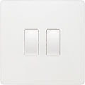 BG Evolve Pearl White 2W & Intermediate Light Switch PCDCL2WINTW Available from RS Electrical Supplies