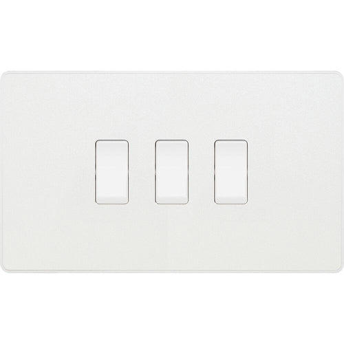 BG Evolve Pearl White 3G 2W Light Switch PCDCL432W