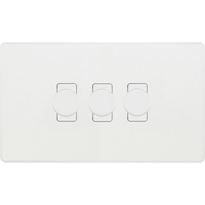 BG Evolve Pearl White 3G Dimmer Switch PCDCL83W Available from RS Electrical Supplies