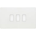 BG Evolve Pearl White 3G Intermediate Combination Switch Available from RS Electrical Supplies
