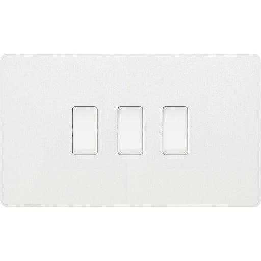 BG Evolve Pearl White 3G Intermediate Combination Switch Available from RS Electrical Supplies