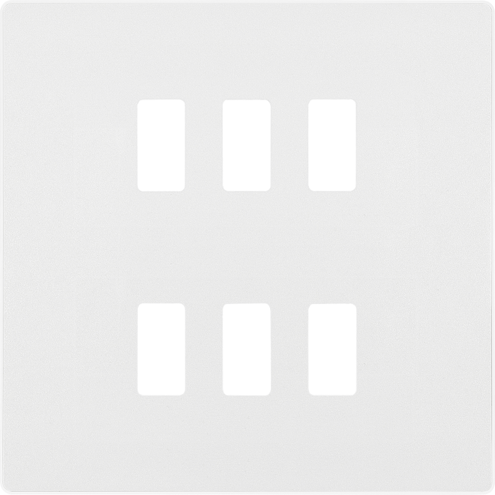 BG Evolve Pearl White 6G Grid Plate RPCDCL6W