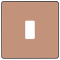 BG Evolve Polished Copper 1G Grid Plate RPCDCP1B Available from RS Electrical Supplies