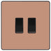 BG Evolve Polished Copper 2G Intermediate Light Switch PCDCP2GINTB Available from RS Electrical Supplies
