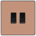 BG Evolve Polished Copper 2W & Intermediate Light Switch PCDCP2WINTB Available from RS Electrical Supplies
