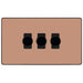 BG Evolve Polished Copper 3G Dimmer Switch PCDCP83B Available from RS Electrical Supplies