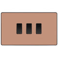 BG Evolve Polished Copper 3G Intermediate Switch PCDCP4313B Available from RS Electrical Supplies
