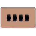 BG Evolve Polished Copper 4G Dimmer Switch PCDCP84B Available from RS Electrical Supplies