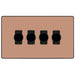 BG Evolve Polished Copper 4G Dimmer Switch PCDCP84B Available from RS Electrical Supplies