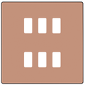 BG Evolve Polished Copper 6G Grid Plate RPCDCP6B Available from RS Electrical Supplies