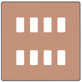 BG Evolve Polished Copper 8G Grid Plate RPCDCP8B Available from RS Electrical Supplies