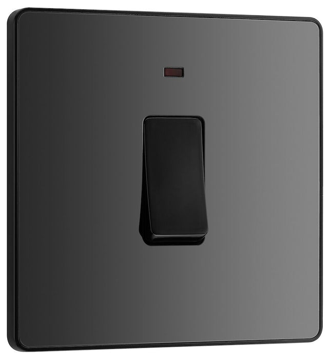 Enchufe Doble BG Electrical EVOLVE - 13A, Color Negro Cromo, Sin Tornillos Visibles