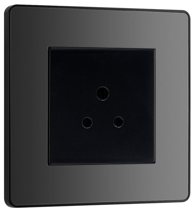 BG Evolve Polycarbonate Black Chrome 2A Unswitched Socket PCDBC2AUSSB Available From RS Electrical left side