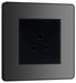 BG Evolve Polycarbonate Black Chrome 2A Unswitched Socket PCDBC2AUSSB Available From RS Electrical left side