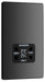BG Evolve Polycarbonate Black Chrome Shaver Socket PCDBC20B Available From RS Electrical left side