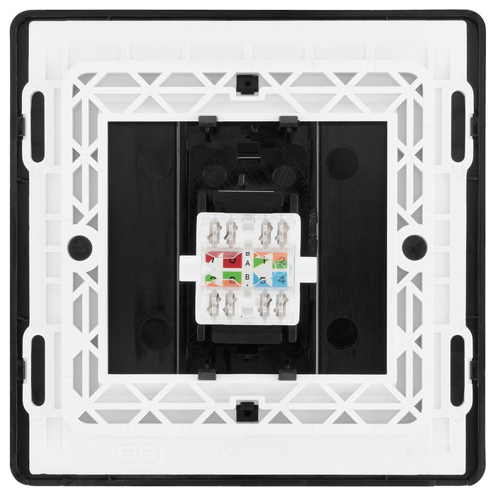 BG Evolve Black Chrome RJ45 Cat5E Data Outlet PCDBCRJ451B | RS ...