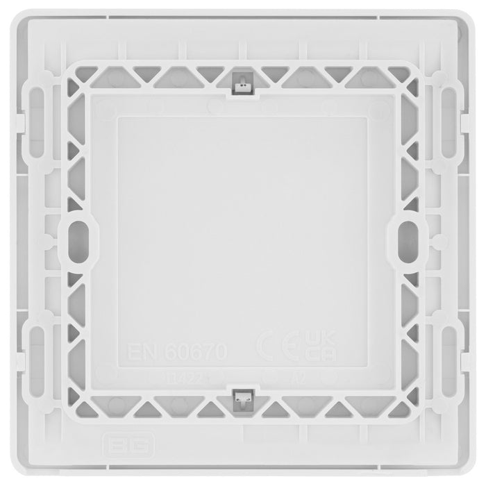 BG Evolve Brushed Steel Single Blank Plate PCDBS94W