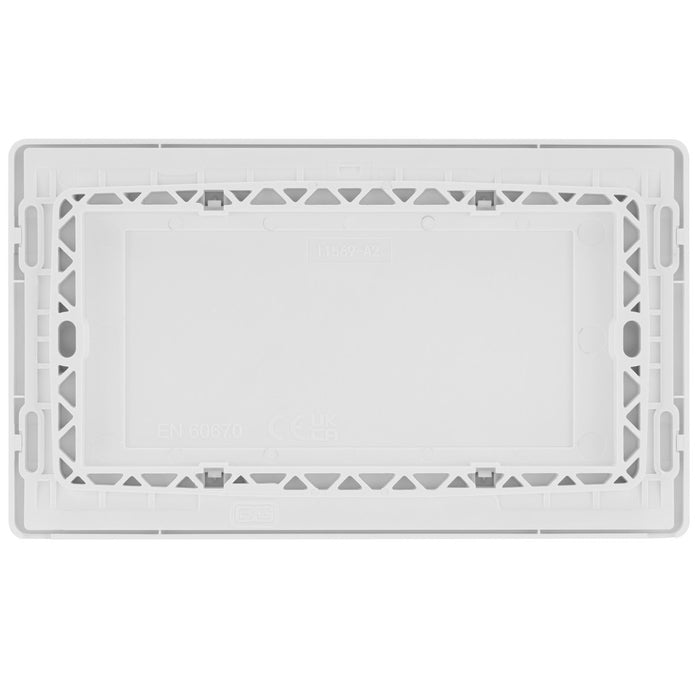 BG Evolve Brushed Steel Double Blank Plate PCDBS95W