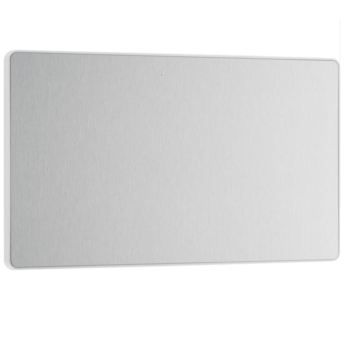 BG Evolve Brushed Steel Double Blank Plate PCDBS95W