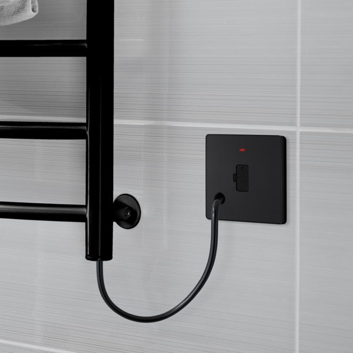 BG Evolve Matt Black 13A Unswitched Spur with LED and Flex Outlet PCDMB54B