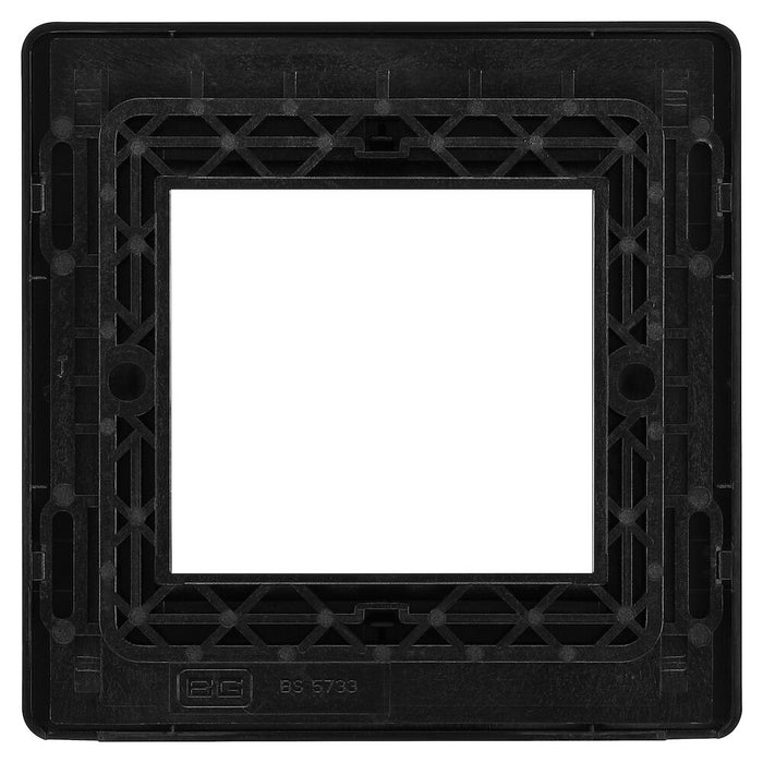 BG Evolve Matt Black 2G Euro Module Plate PCDMBEMS2B