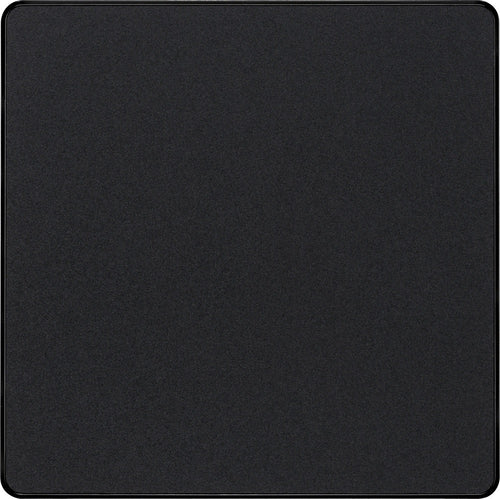 BG Evolve Matt Black Single Blank Plate PCDMB94B