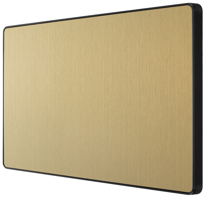 BG Evolve Satin Brass Double Blank Plate PCDSB95B