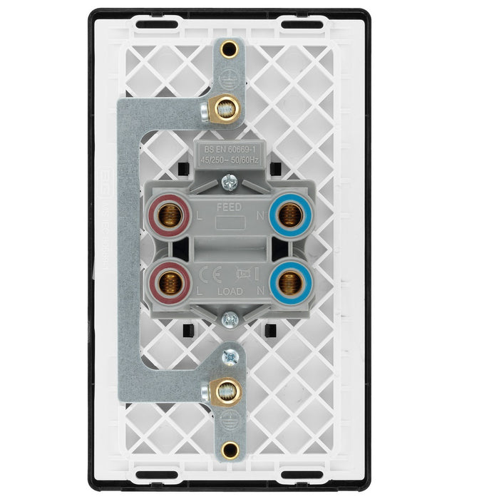 BG Evolve Satin Brass 45A double pole switch with LED PCDSB72B