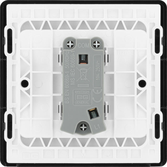 BG Evolve Satin Brass 10A Retractive Press Switch PCDSB14B