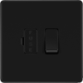 bg flatplate screwless matt black 13a switched spur ffb50 Available from RS Electrical