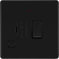 bg flatplate screwless matt black 13a switched spur neon flex ffb53 Available from RS Electrical